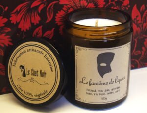 Bougie artisanale rose et patchouli