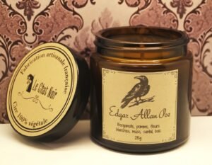 Bougie | Edgar Allan Poe | Fleurs blanches – Image 3