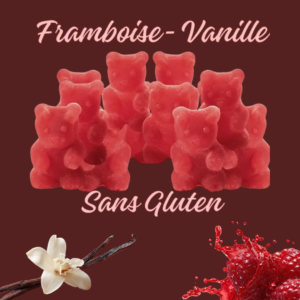 Framboise & Vanille | Oursons infusions Sans Gluten